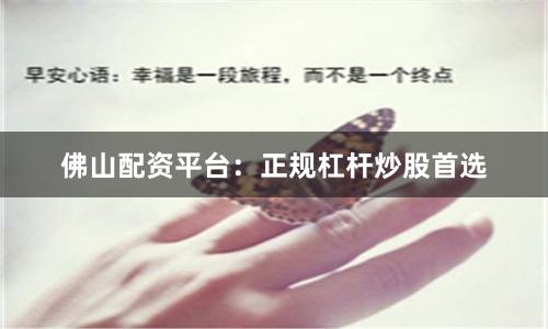 佛山配资平台：正规杠杆炒股首选